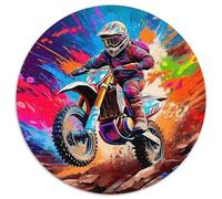 Off-road Motorcycle 1000 Pezzis Puzzle Rotondo Per Bambini Animali Di Tutto Il Mondo Per Educativo Per Adulti Puzzle Arte Idea Regalo Per Lei O Lui 1000pcs (67.5x67.5cm)