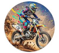Off-road Motorcycle 1000 Pezzis Rotonda Puzzle Classico Animali Di Tutto Il Mondo Per Regali Educativi Per Bambini Puzzle Arte Idea Regalo Per Lei O Lui 1000pcs (67.5x67.5cm)