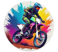 Off-road Motorcycle 1000 Pezzis Rotonda Puzzle Per Adulti Animali Di Tutto Il Mondo Per Educativo Per Adulti Puzzle Arte Idea Regalo Per Lei O Lui 1000pcs (67.5x67.5cm)