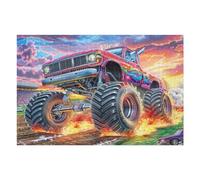 Off-road Vehicle Muddy Field Rompicapo 1000 Pezzi Per Nonni E Nipoti Cartone Rigido Esercizio Mentale Per Serate in Famiglia Da Passatempo Con Poster Incluso 1000 PCS（75x50cm）