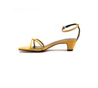 Off The Hook - Holborn - Sandali in pelle con tacco largo e basso-Giallo 41