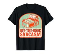 off-The-Hook Sarcasm Funny Retro Sardine Tin Sarcastico Maglietta