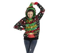 OFF THE RACK Christmas Sweater Maglione, Tree Happy This Xmas, XXX-Large Unisex-Adulto