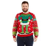 OFF THE RACK Maglione natalizio unisex da uomo, con cappuccio, classico, con renna, Rudolph, Babbo Natale, albero di Natale, regalo per feste, Rock Your Best Elf, M