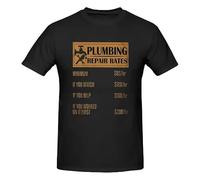 off The Rack Plumber Plumbing Repair Rates Minimum T-Shirt Black XL