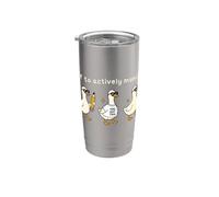 Off to Actively Monitor Teacher Testing Day Funny Goose Bicchiere termico in acciaio inox doppia parete