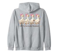 off to Actively Monitor Teacher Testing Day Goose Parade Felpa con Cappuccio