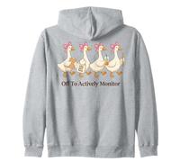 off to Actively Monitor Teacher Testing Day Goose Parade Felpa con Cappuccio