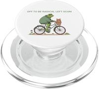 Off To Be Radical Left Frog and Cat In Bicicletta PopSockets PopGrip per MagSafe