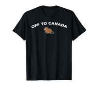 off to Canada Beaver Funny Vacation Canadian Souvenir Maglietta