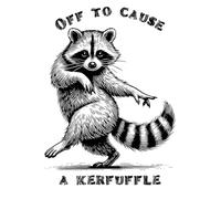 Off to Cause a Kerfuffle: Dancing Raccoon Notebook: A Fun College-Ruled Journal for Mischief, Notes, and Daily Adventures