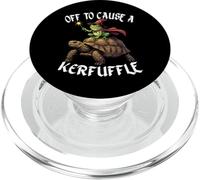 Off to Cause a Kerfuffle Funny Whimsical Frog Wizard Turtle PopSockets PopGrip per MagSafe