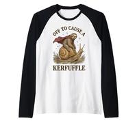 off To Cause A Kerfuffle Lumaca Bradipo Divertente Animale Vintage Maglia con Maniche Raglan