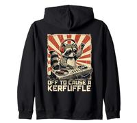 off to Cause A Kerfuffle Raccoon DJ Music Felpa con Cappuccio
