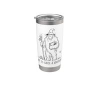 Off To Cause A Kerfuffle Wizard Bigfoot Funny Sasquatch Bicchiere termico in acciaio inox doppia parete
