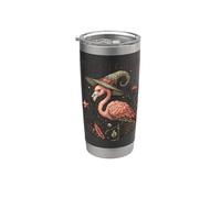 Off To Cause A Kerfuffle Wizarding Magic Funny Flamingo Bicchiere termico in acciaio inox doppia parete