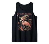 off To Cause A Kerfuffle Wizarding Magic Funny Flamingo Canotta