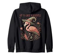 off To Cause A Kerfuffle Wizarding Magic Funny Flamingo Felpa con Cappuccio