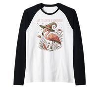 off To Cause A Kerfuffle Wizarding Magic Funny Flamingo Maglia con Maniche Raglan