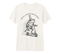 off to Commit Dad Foolery, Divertente Design a Forma di Rana su Scooter Maglietta Premium