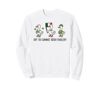 off to Commit Irish Foolery Flag St Patricks Funny Goose Felpa