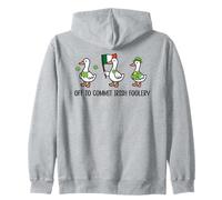 off to Commit Irish Foolery Flag St Patricks Funny Goose Felpa con Cappuccio