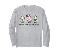 off to Commit Irish Foolery Flag St Patricks Funny Goose Maglia a Manica