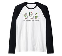 off to Commit Irish Foolery Flag St Patricks Funny Goose Maglia con Maniche Raglan