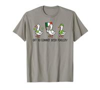 off to Commit Irish Foolery Flag St Patricks Funny Goose Maglietta