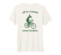 off to Commit Mom Foolery Funny Dad Frog Mother Graphic Maglietta Premium
