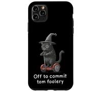 Off to Commit Tom Foolery - Divertente gatto strega Halloween Custodia per iPhone 11 Pro Max