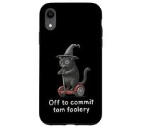 Off to Commit Tom Foolery - Divertente gatto strega Halloween Custodia per iPhone XR