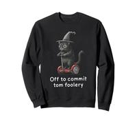 off to Commit Tom Foolery - Divertente Gatto Strega Halloween Felpa