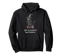 off to Commit Tom Foolery - Divertente Gatto Strega Halloween Felpa con Cappuccio