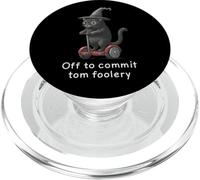 Off to Commit Tom Foolery - Divertente gatto strega Halloween PopSockets PopGrip per MagSafe