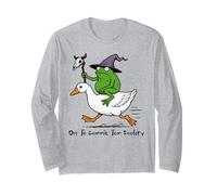 off To Commit Tom Foolery Whimsical Frog Wizard Vintage Cute Maglia a Manica