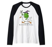 off To Commit Tom Foolery Whimsical Frog Wizard Vintage Cute Maglia con Maniche Raglan
