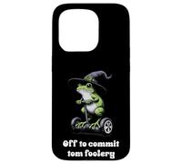 Off To Commit Tomfoolery Frog Divertente Detto Uomini Donne Bambini Custodia per iPhone 15 Pro