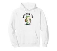 off to Follow Jesus Christian Funny Frog Meme Basato sulla Fede Felpa con Cappuccio