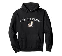 off to Peru Llama Funny Vintage Peruvian Souvenir Felpa con Cappuccio