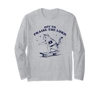 off To Praise The Lord Cat Christian Maglia a Manica