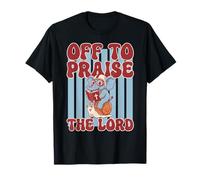 off To Praise The Lord Elefante Retro Maglietta