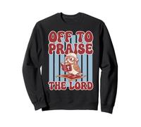 off to Praise The Lord Owl Retro Felpa