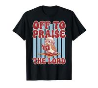 off to Praise The Lord Owl Retro Maglietta