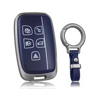 OFF WE GO Custodia Chiave Cover Chiave Guscio Chiavi per Discovery Range Land Rover Sport Evoque Velar Jaguar XF XE XF XJ F-PACE Coprichiave Macchina Copri Chiavi Telecomando Auto Portachiavi, Blu