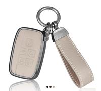 OFF WE GO Custodia Chiave in Pelle per Land Rover Guscio Auto Copertina Chiave Macchina per Discovery Range Rover Sport Evoque Velar Jaguar XF XE XF XJ F-PACE F-TYPE Guscio Cover Portachiavi, Grigio