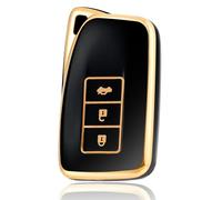 OFF WE GO Custodia Chiave per LEXUS Guscio Auto Copertina Chiave Macchina per CT GS GX IS ES LS LC LX NX RX RC 450H 300H RC200t RC300 RC350 ES300H RX250T GS200t Guscio Cover Portachiavi, Oro Nero