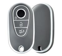 OFF WE GO Custodia Chiave per Mercedes Benz Telecomando Copri Chiavi per C-Class W206 S-Class W223 GLC X254 EQS V297 EQE V295 2020 2021 2022 2023 2024 2025 Auto Copertina Chiave Macchina, Grigio