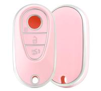 OFF WE GO Custodia Chiave per Mercedes Benz Telecomando Copri Chiavi per C-Class W206 S-Class W223 GLC X254 EQS V297 EQE V295 2020 2021 2022 2023 2024 2025 Auto Copertina Chiave Macchina, Rosa