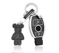 OFF WE GO Guscio Custodia Chiavi Cover Chiave per Mercedes Benz Klasse A B C CL CLK E M R S SL SLK W245 W203 W204 W211 W212 Coprichiave con Portachiavi Macchina Telecomando Auto, Nero